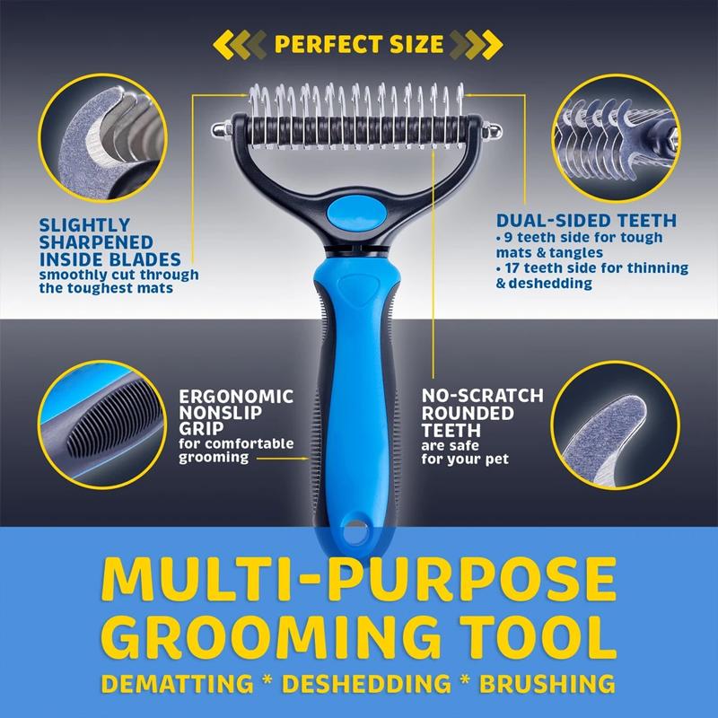 Professional Pet Undercoat Deshedding Tool – Safe Grooming Brush – product image 5