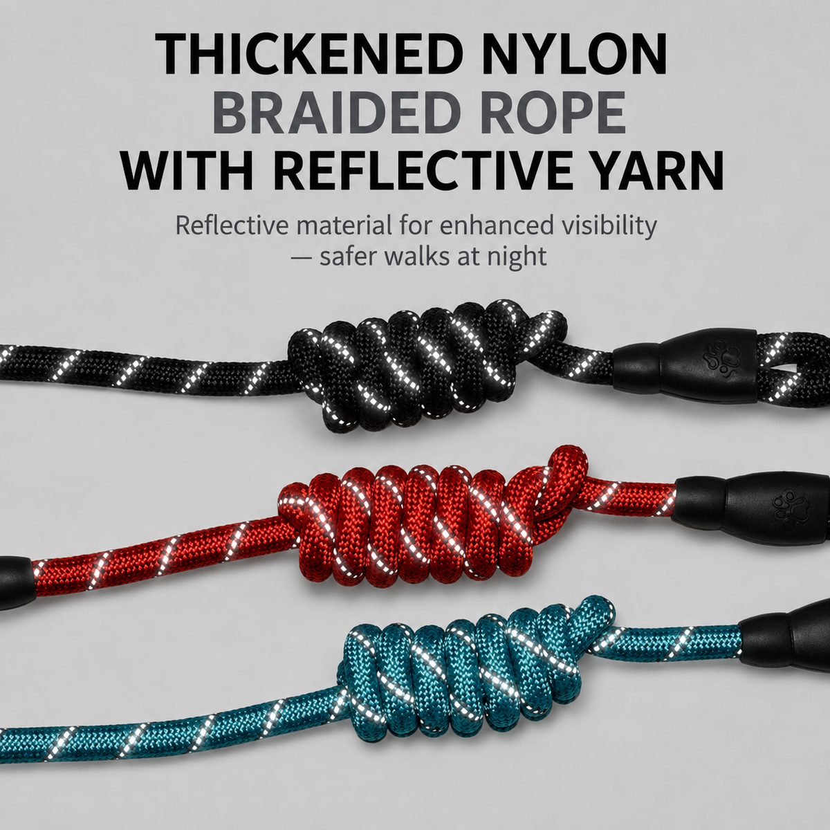 Reflective Dog Leash – Padded Handle – Heavy Duty Rope For Strong Dogs – product image 3