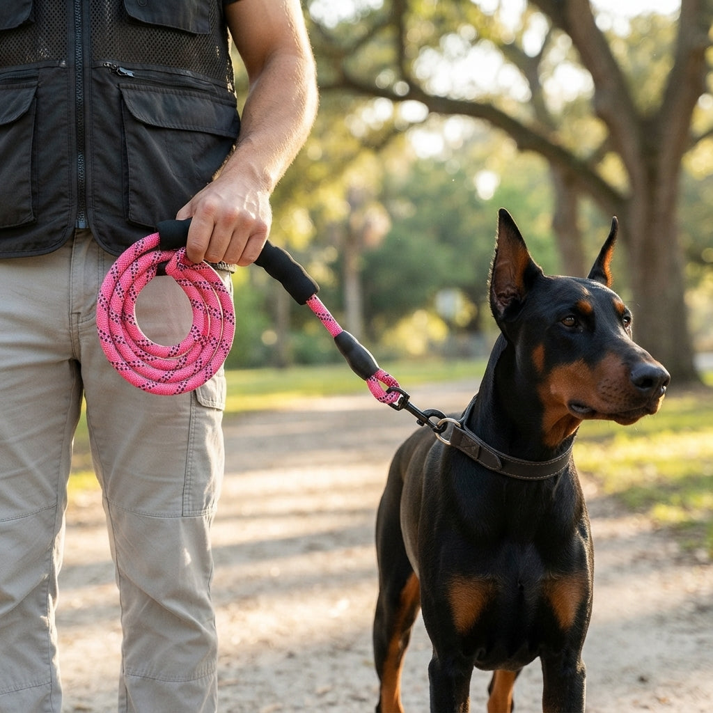Reflective Dog Leash – Padded Handle – Heavy Duty Rope For Strong Dogs – product image 7