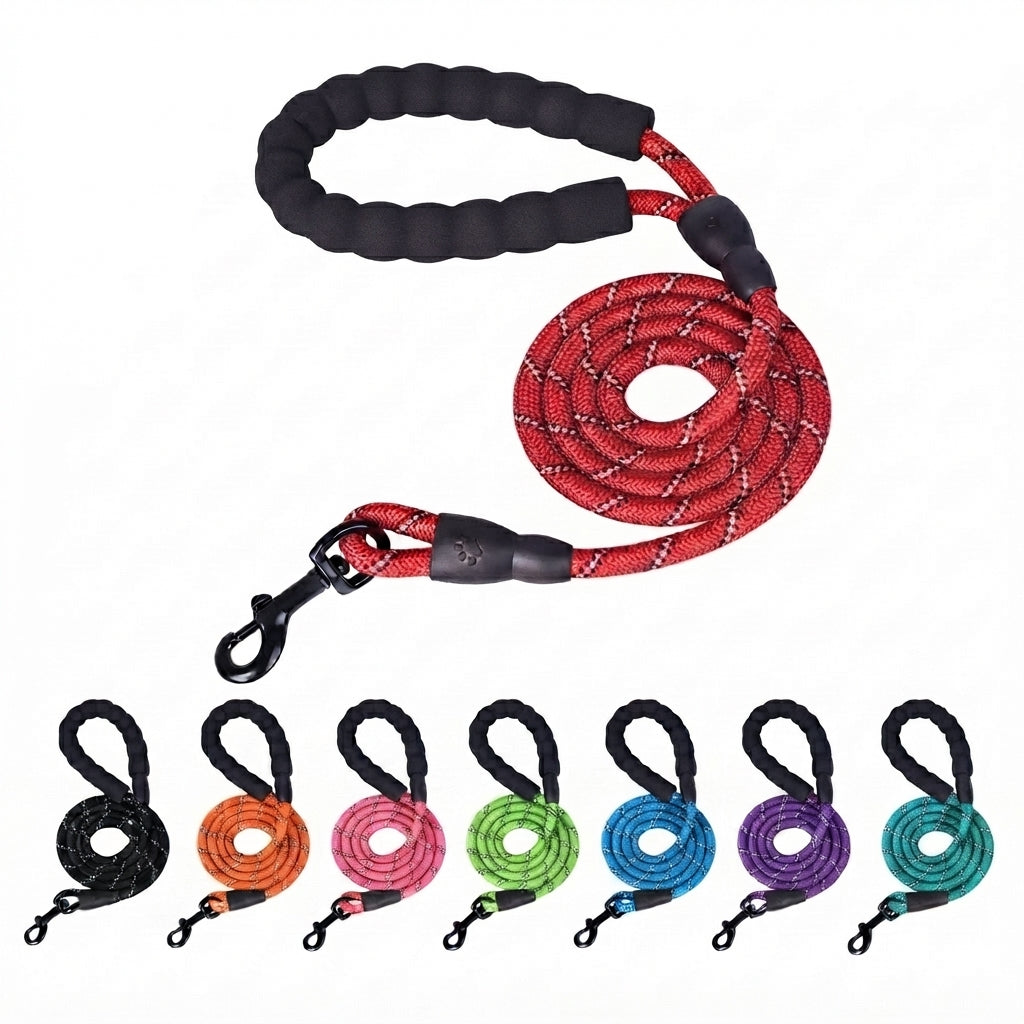 Reflective Dog Leash – Padded Handle – Heavy Duty Rope For Strong Dogs – product image 9