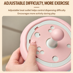 Adjustable openings on the rotating pet puzzle feeder