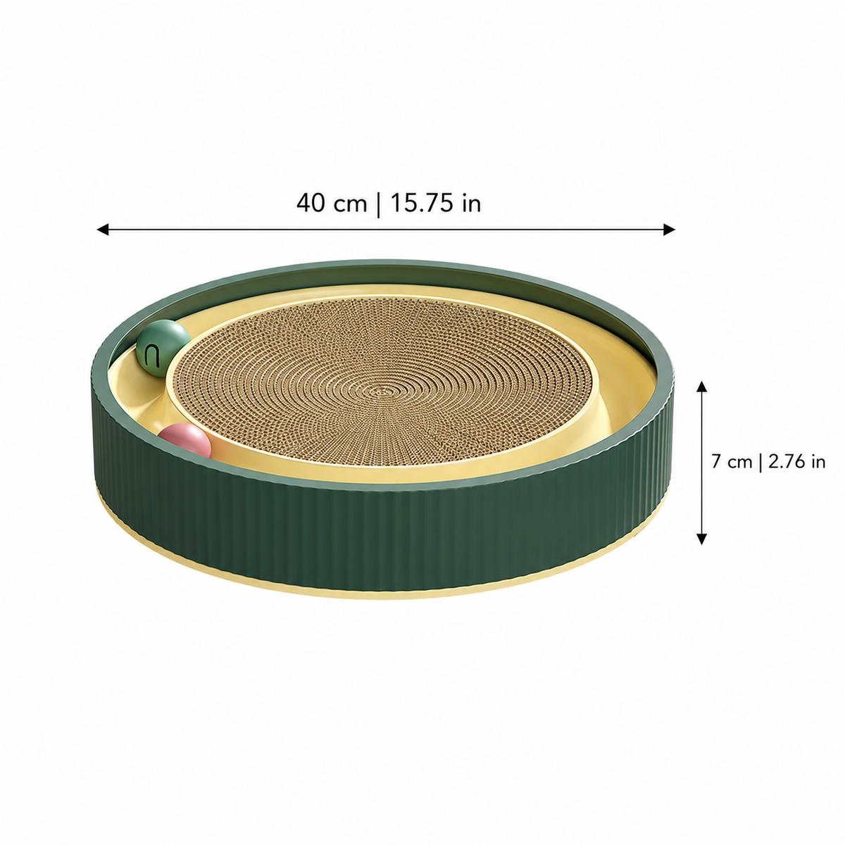 Size guide for round cat scratcher bed