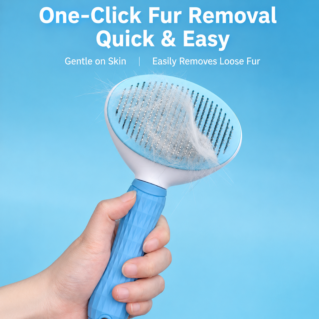 Self Cleaning Dog Brush – Deshedding Tool for Dogs & Cats Hair Removal – product image 5