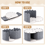Guide showing assembly for the semi-enclosed cat tunnel bed