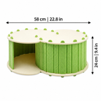 Size guide for semi-enclosed cat tunnel bed