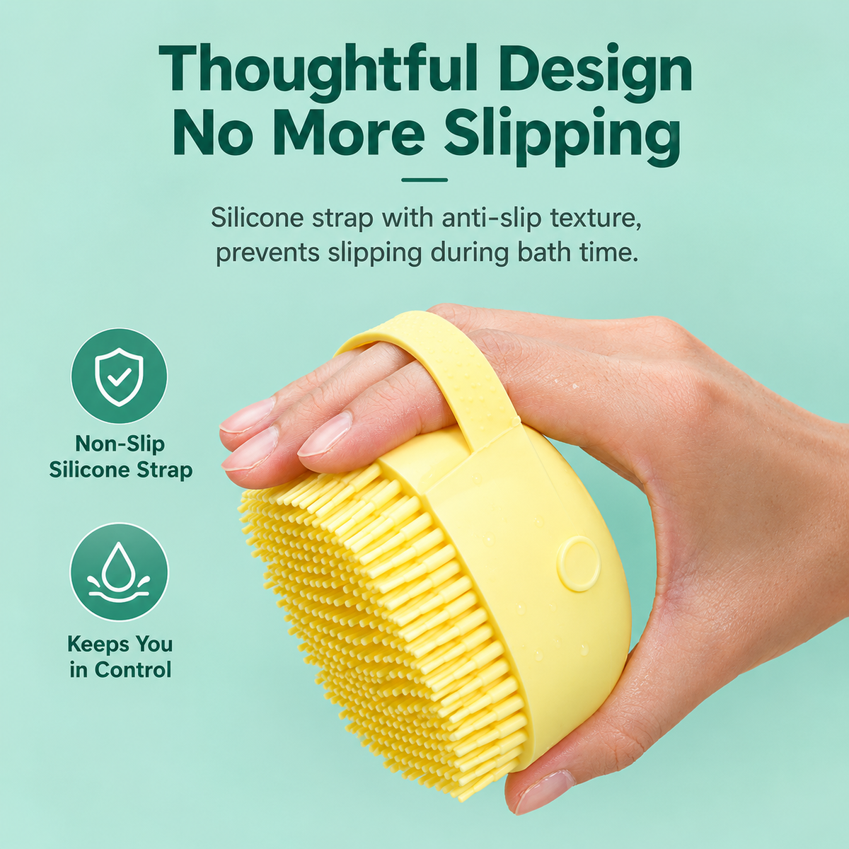 Silicone Pet Bath Brush – Shampoo Dispenser for Dogs & Cats Grooming – product image 5