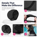 Soft dog ear cover detail collage showing fabric, stretch, wrap shape and closure.
