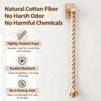 Key features of the wall-mounted cotton cat climbing rope shown