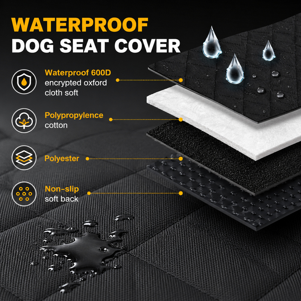 Waterproof Dog Car Seat Cover – Non – Slip Rear Seat Protector Mat – product image 5